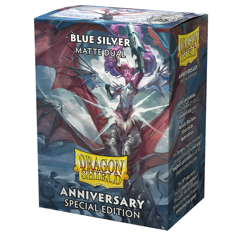 Matte Dual Standard Sleeves (Special Edition - Blue Silver) | Dragon Shield