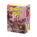 Matte Dual Standard Sleeves (Pomegranate/Gold) | Dragon Shield