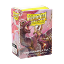 Matte Dual Standard Sleeves (Pomegranate/Gold) | Dragon Shield