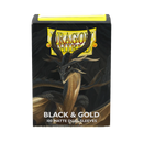 Matte Dual Standard Sleeves (Black & Gold) | Dragon Shield