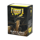 Matte Dual Standard Sleeves (Black & Gold) | Dragon Shield