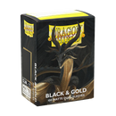 Matte Dual Standard Sleeves (Black & Gold) | Dragon Shield