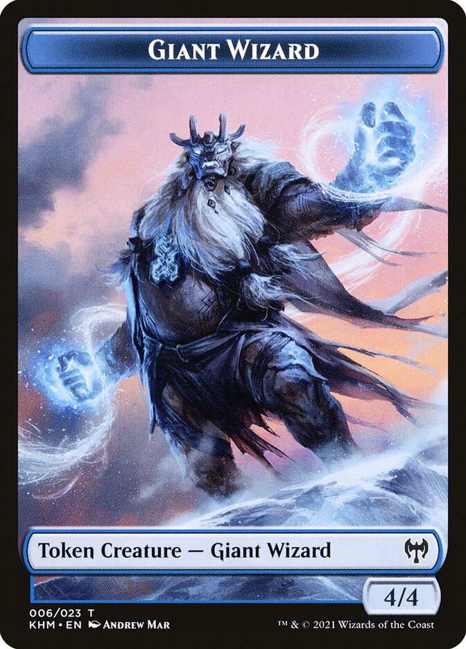 Elf Warrior // Giant Wizard Double-Sided Token [Kaldheim Tokens]