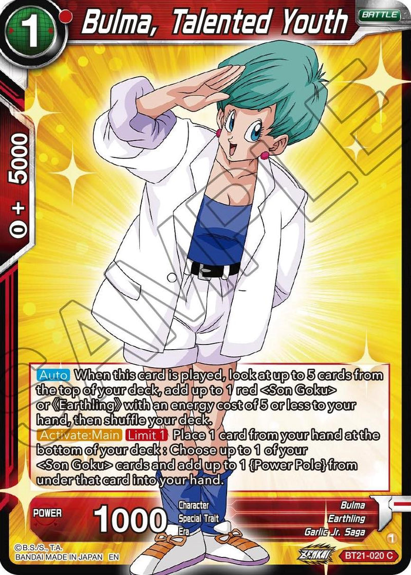 Bulma, Talented Youth (BT21-020) [Wild Resurgence]