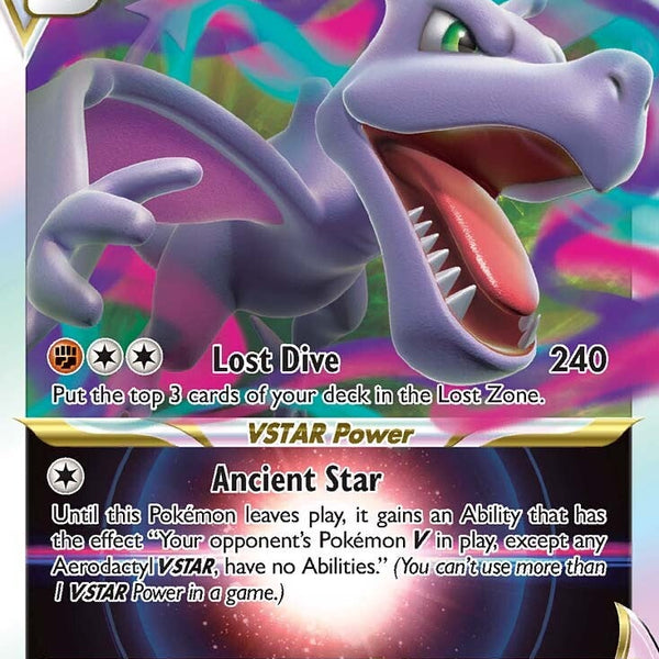 pokemon tcg lost origin 093 196 aerodactyl vstar card (093/196) [Sword & Shield: Origin] Color:Translucent Blue traditional chinese this card is the Pokémon TCG Kabutops Fossil