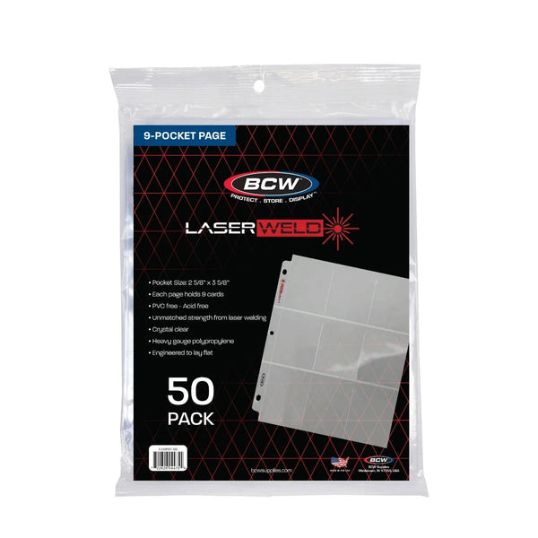 LaserWeld 9-Pocket Page (50 CT. Pack) | BCW