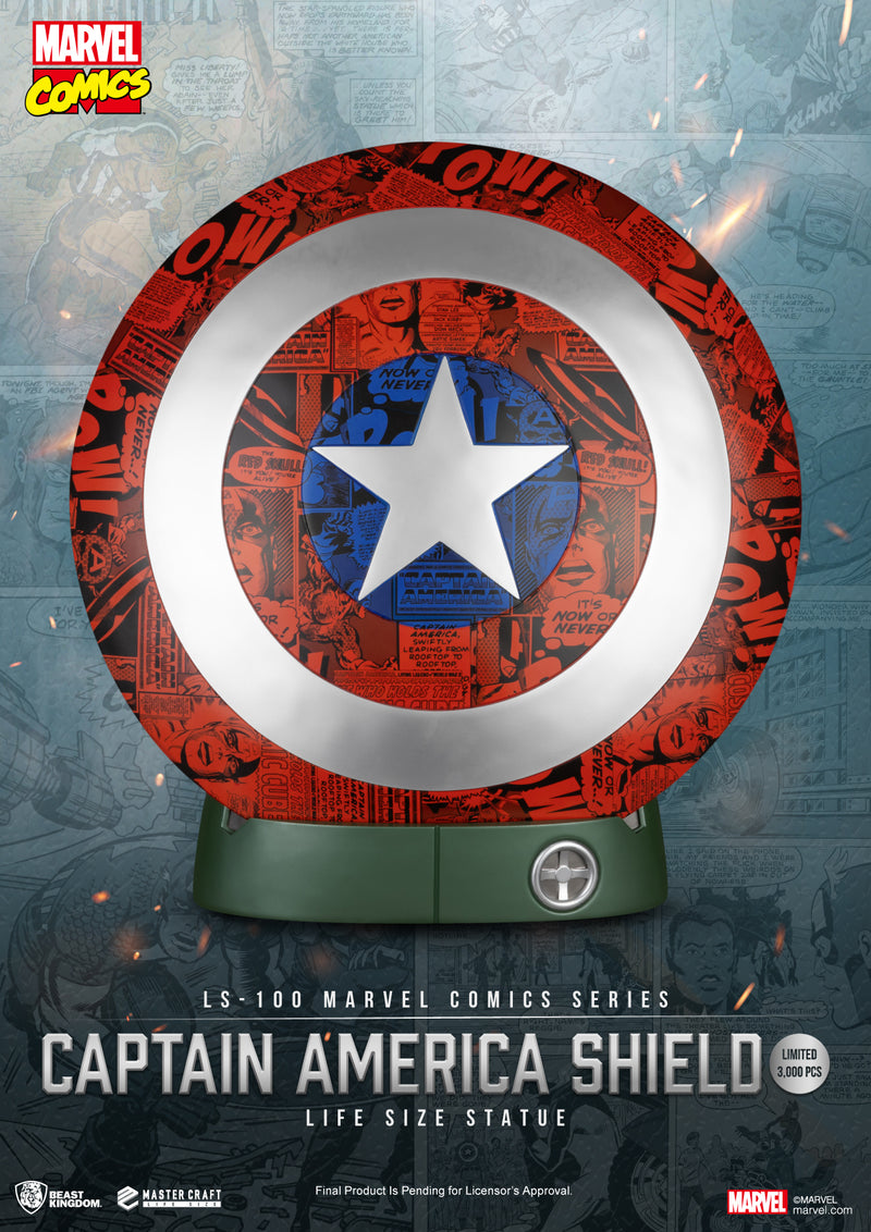 LS-100 Marvel Comics Series Captain America Shield Life Size Statue