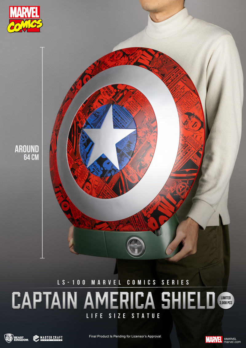 LS-100 Marvel Comics Series Captain America Shield Life Size Statue