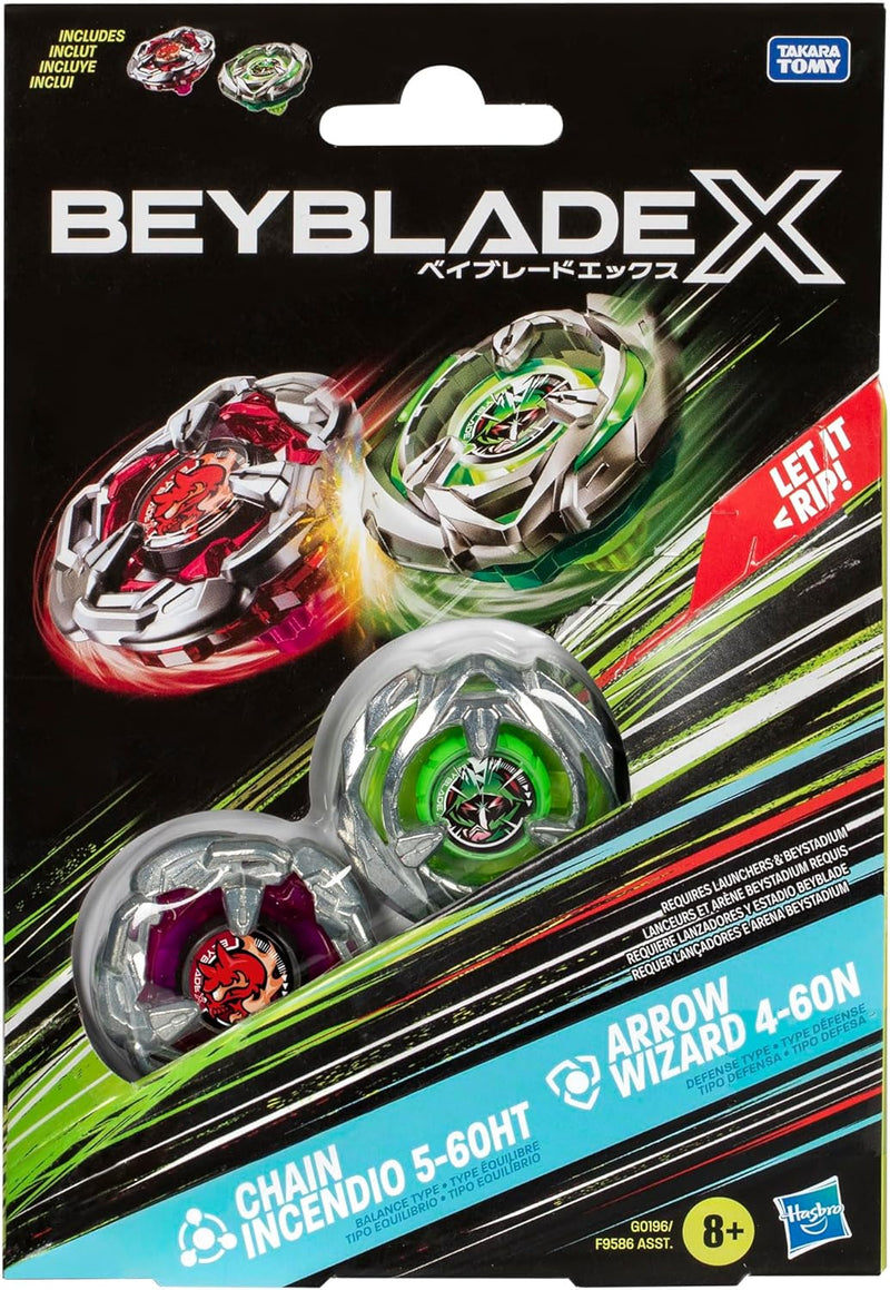 Chain Incendio 5-60HT & Arrow Wizard 4-60N Top Dual Pack | Beyblade X (Hasbro)