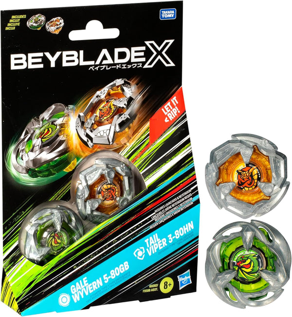 Gale Wyvern 5-80GB & Tail Viper 3-80HN Top Dual Pack | Beyblade X (Hasbro)