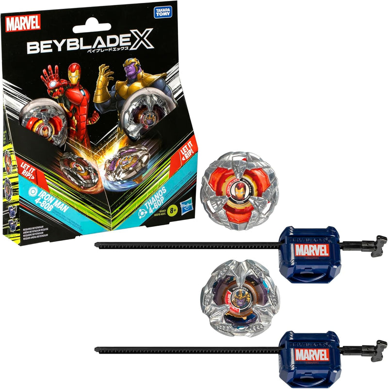 Iron Man 4-80B vs. Thanos 4-60B | Beyblade X (Hasbro)