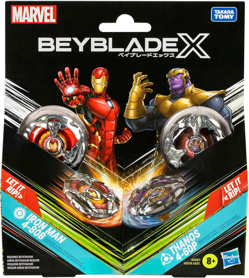 Iron Man 4-80B vs. Thanos 4-60B | Beyblade X (Hasbro)