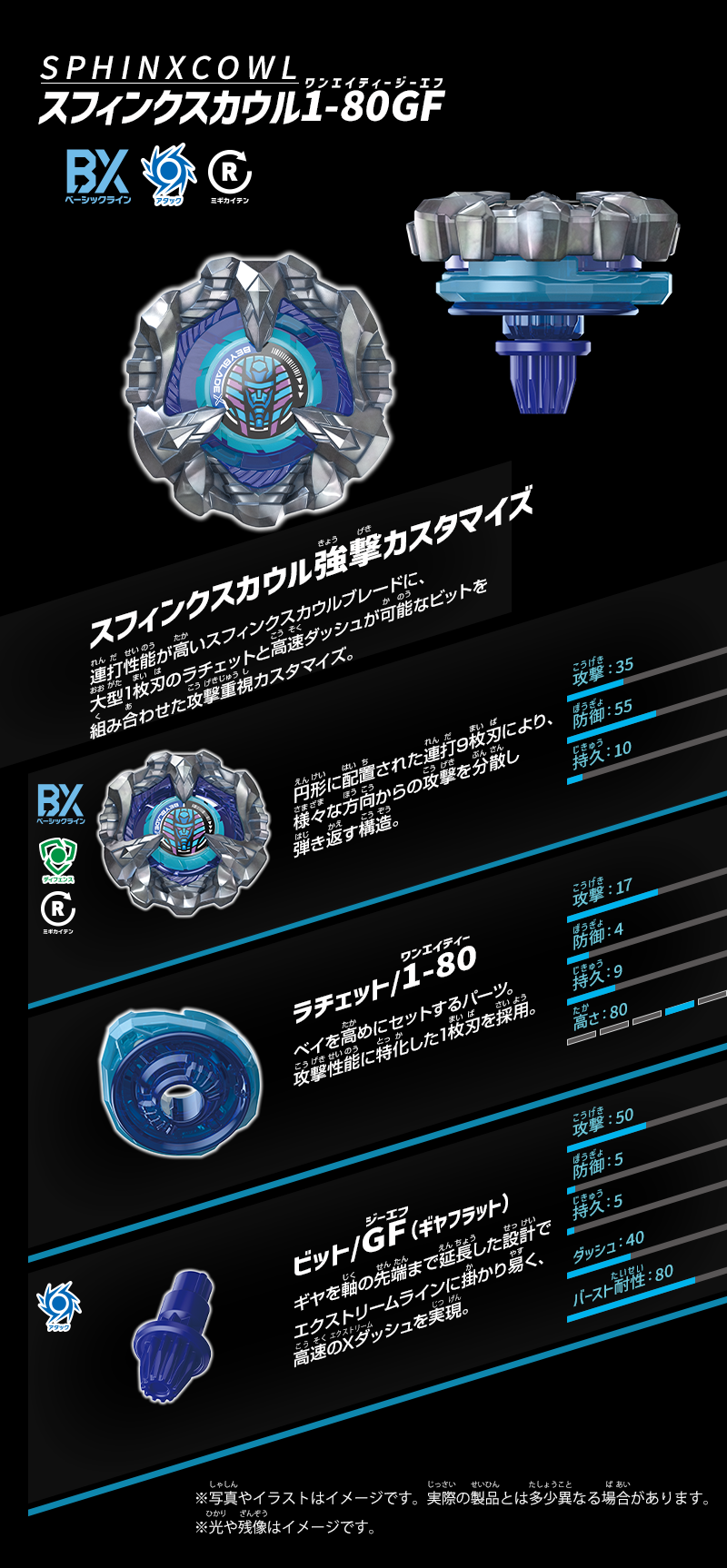 UX-07 Phoenix Rudder Deck Set | Beyblade X