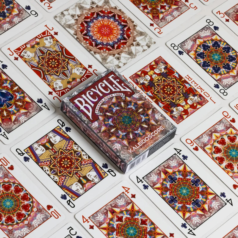 Bicycle Kaleidoscope Red Playing Cards