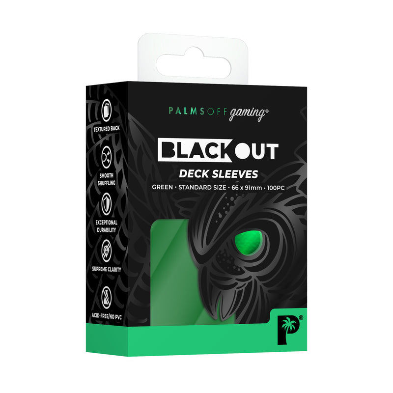 Blackout Deck Sleeves Standard (Green) | Palms Off