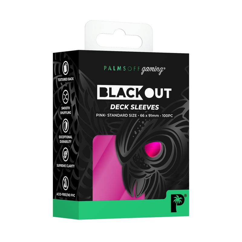 Blackout Deck Sleeves Standard (Pink) | Palms Off