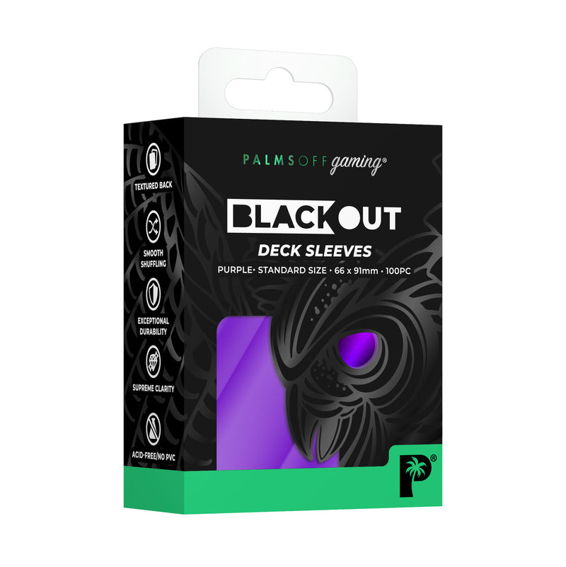 Blackout Deck Sleeves Standard (Purple) | Palms Off