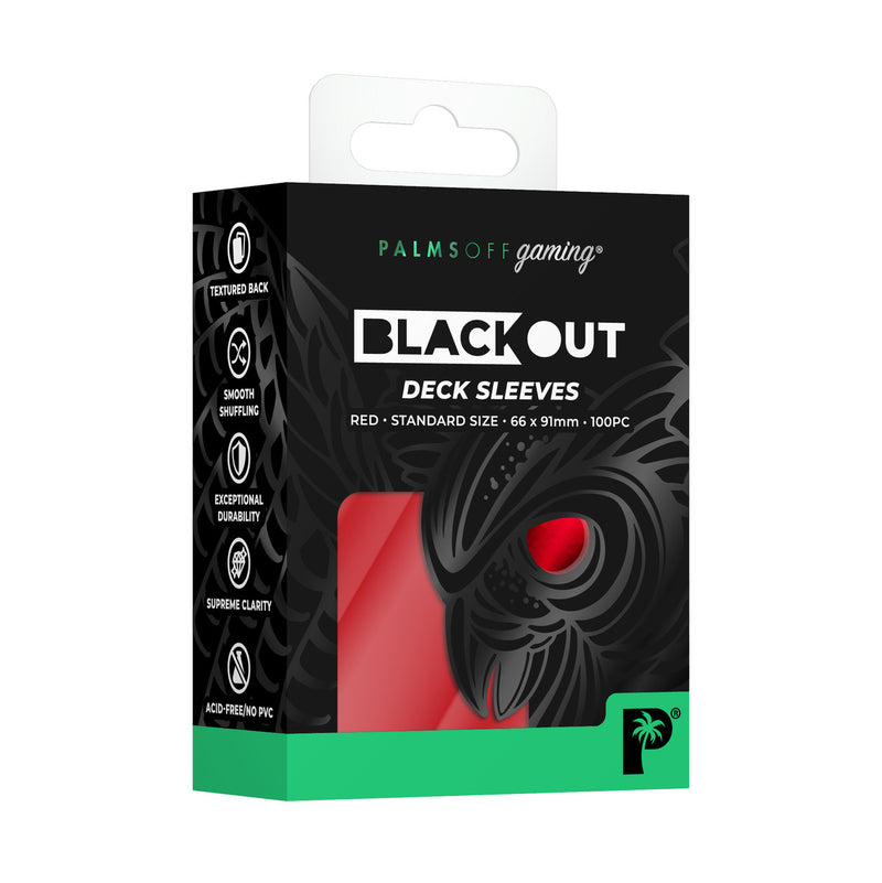 Blackout Deck Sleeves Standard (Red) | Palms Off