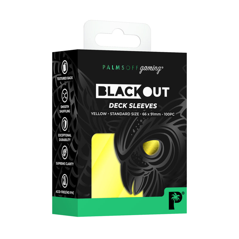 Blackout Deck Sleeves Standard (Yellow) | Palms Off