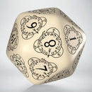 Q Workshop D20 Level Counter Beige & black Die