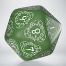Q Workshop D20 Level Counter Green & White Die
