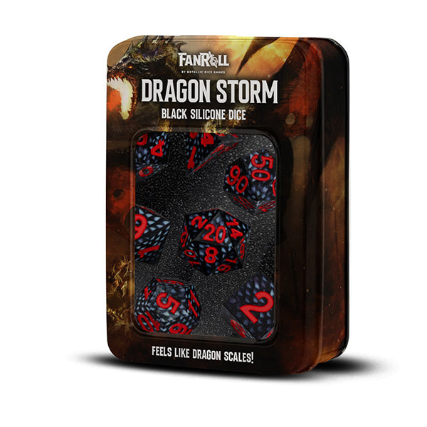 Dragon Storm Silicone Dice Black Dragon Scales