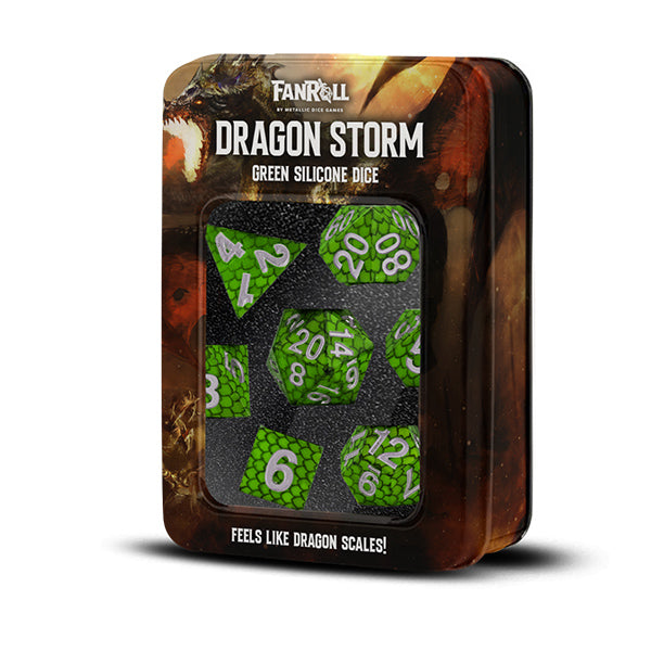 Dragon Storm Silicone Dice Green Dragon Scales