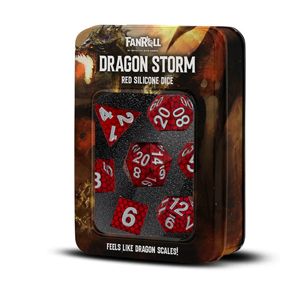 Dragon Storm Silicone Dice Red Dragon Scales