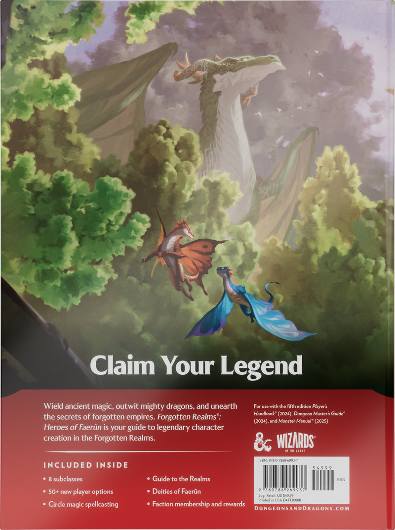 Dungeons & Dragons Forgotten Realms "Heroes of Faerun" Player Expansion (Hardcover)