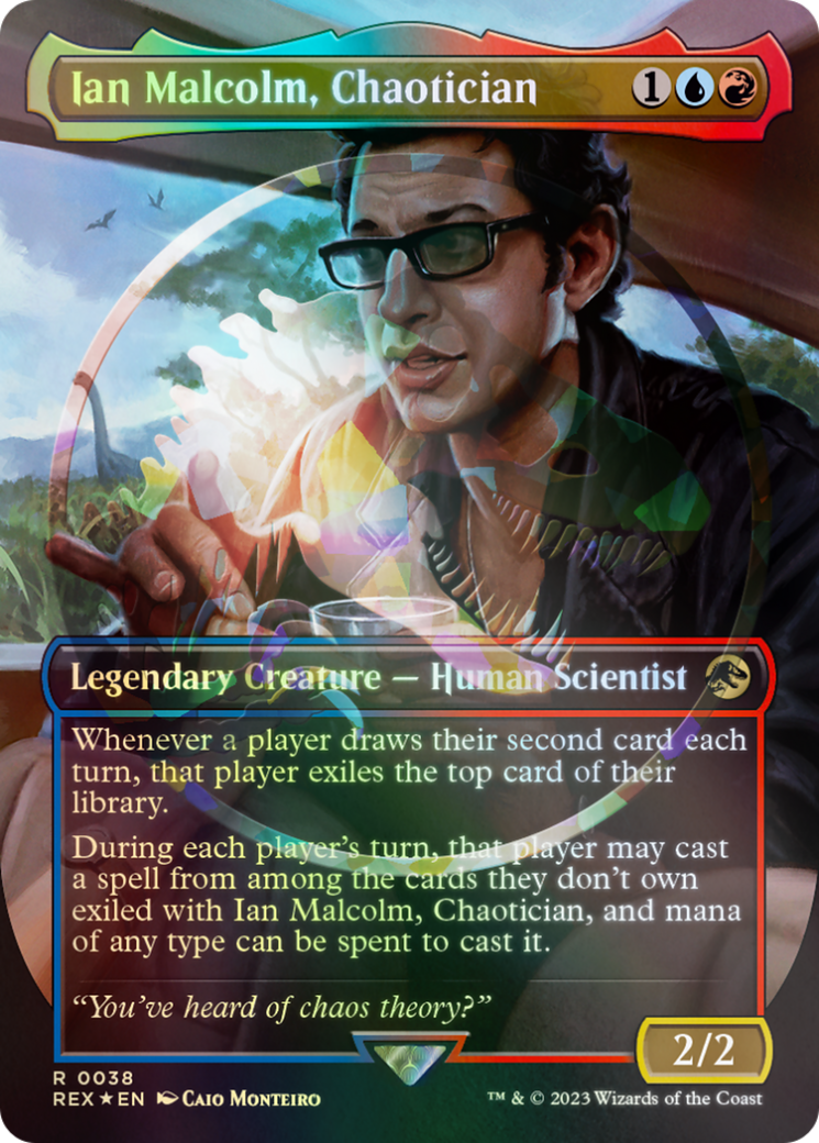 Ian Malcolm, Chaotician (Emblem) (Borderless) [Jurassic World Collection Tokens]