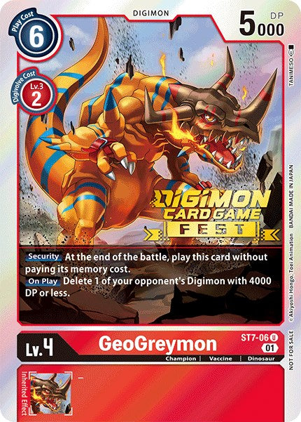 GeoGreymon [ST7-06] (Digimon Card Game Fest 2022) [Starter Deck: Gallantmon Promos]