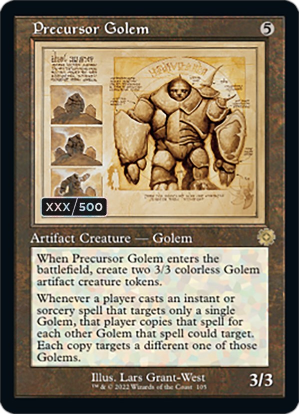 Precursor Golem (Retro Schematic) (Serialized) [The Brothers' War Retro Artifacts]