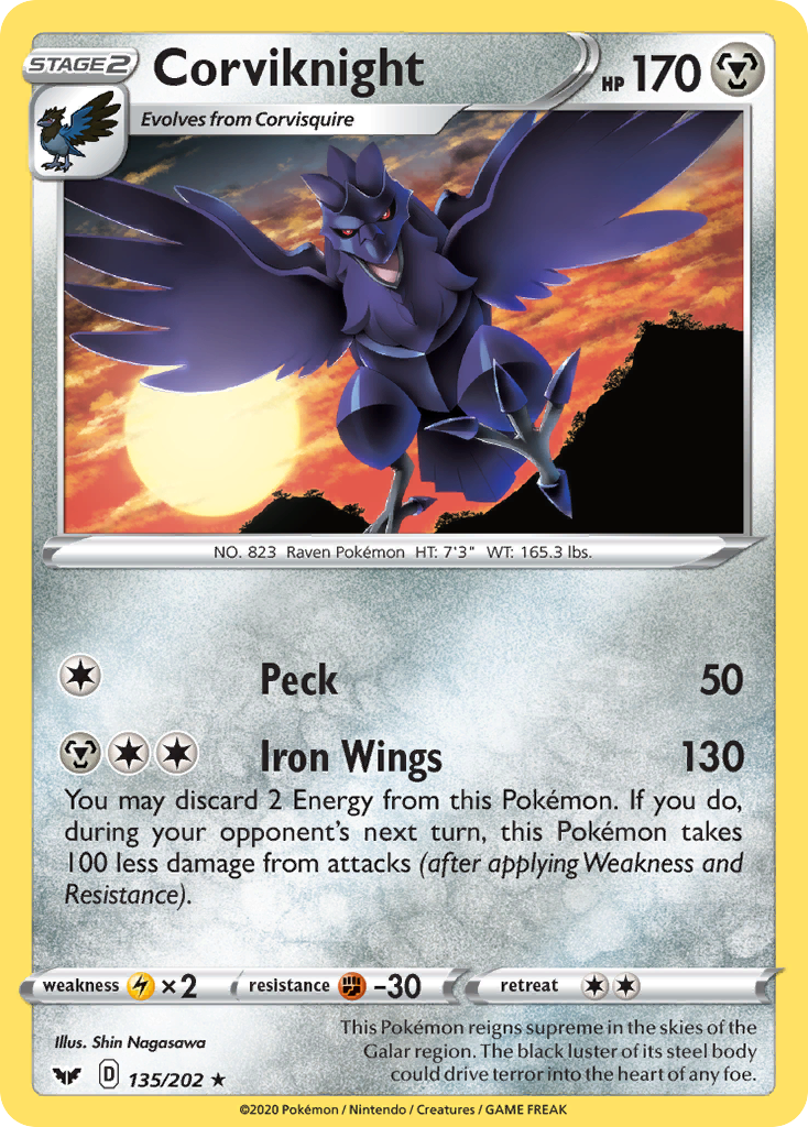 Corviknight (135/202) [Sword & Shield: Base Set]