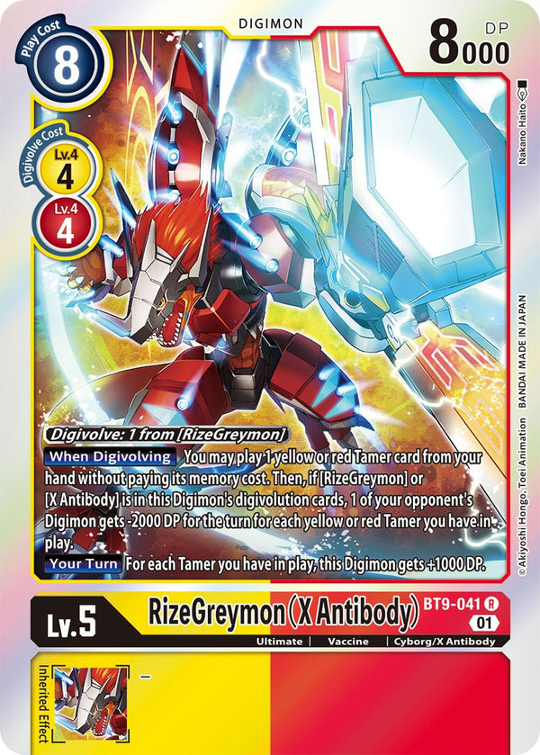 RizeGreymon (X Antibody) [BT9-041] [X Record]