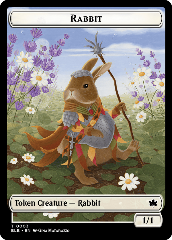 Rabbit // Fish Double-Sided Token [Bloomburrow Tokens]