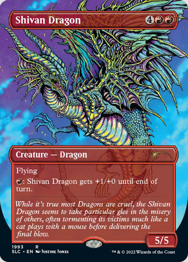 Shivan Dragon (Borderless) [Secret Lair Countdown Kit]