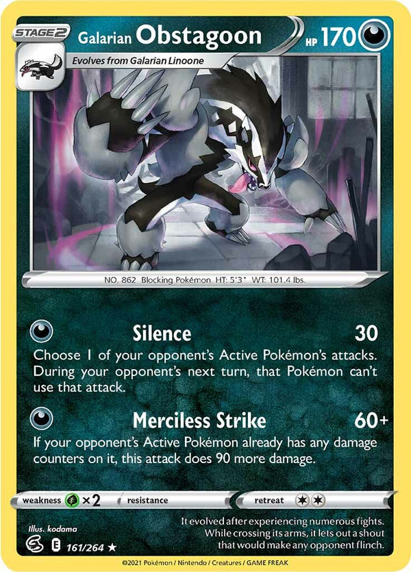 Galarian Obstagoon (161/264) [Sword & Shield: Fusion Strike]