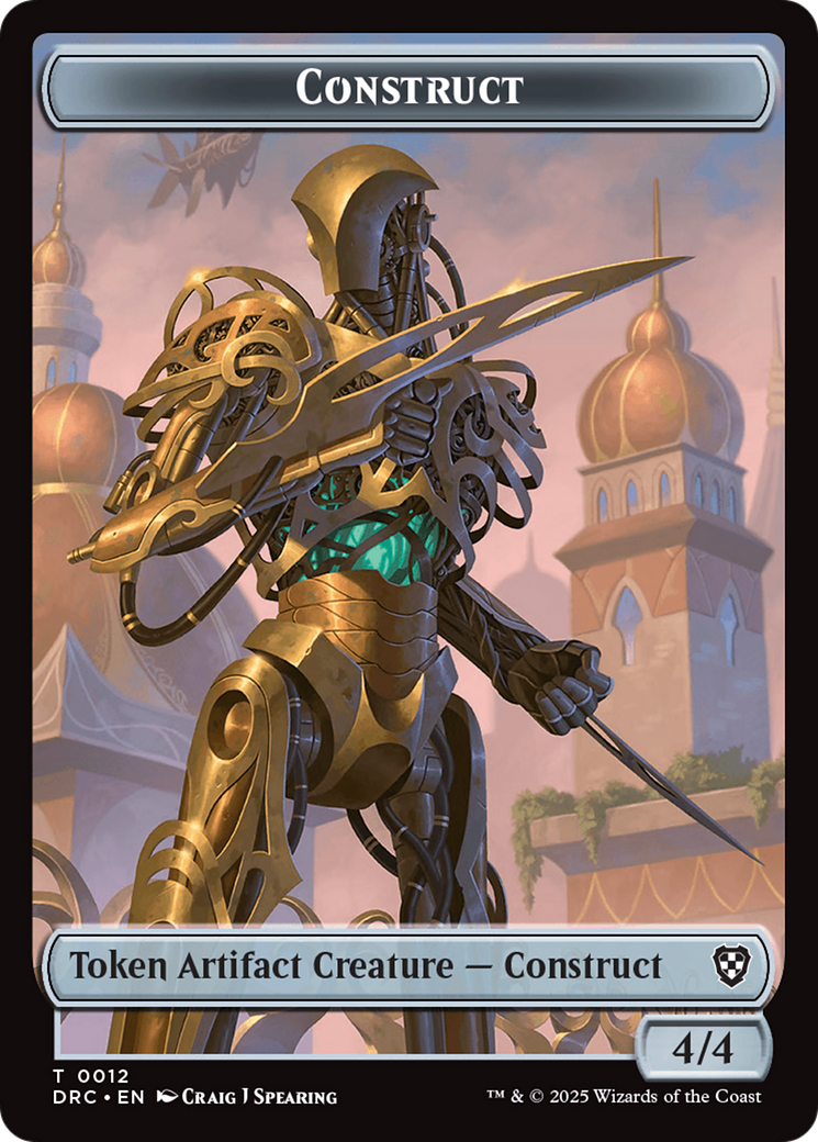 Construct // Golem (0013) Double-Sided Token [Aetherdrift Tokens]