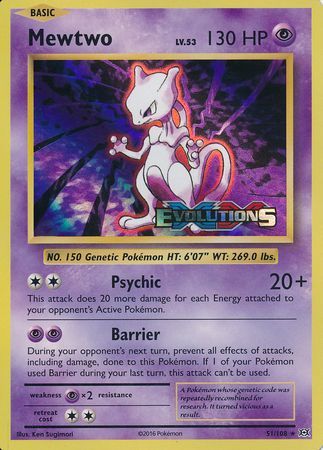 Mewtwo (51/108) (XY Evolutions Prerelease) [XY: Black Star Promos]