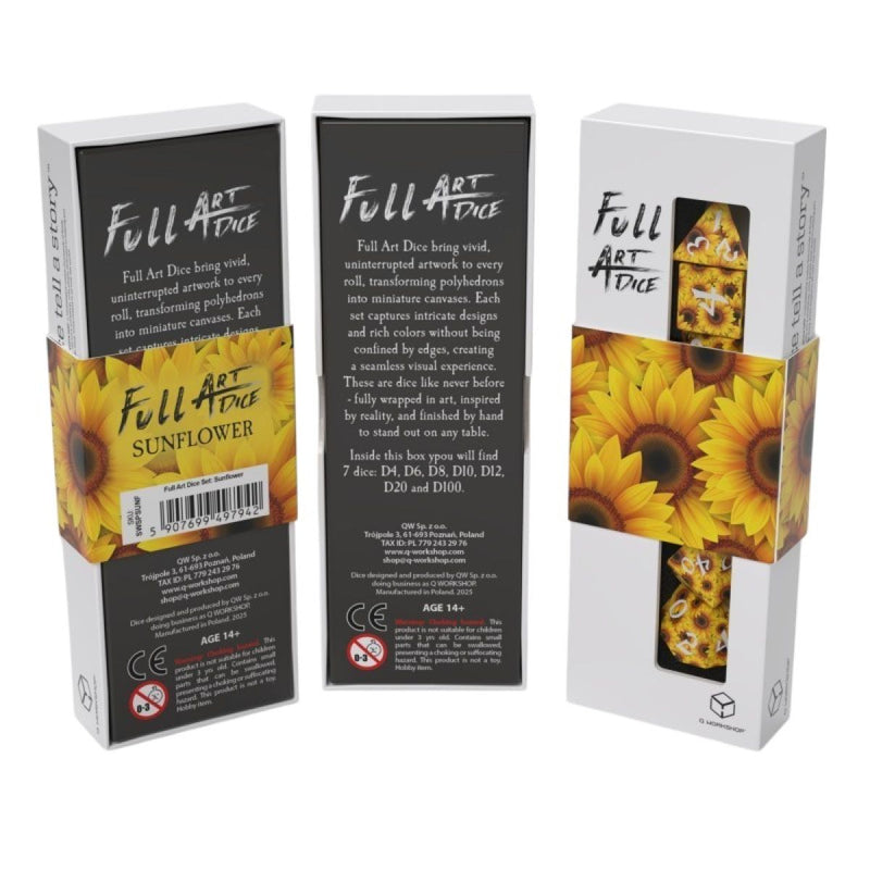 Q Workshop Full Art Dice Set: Sunflower