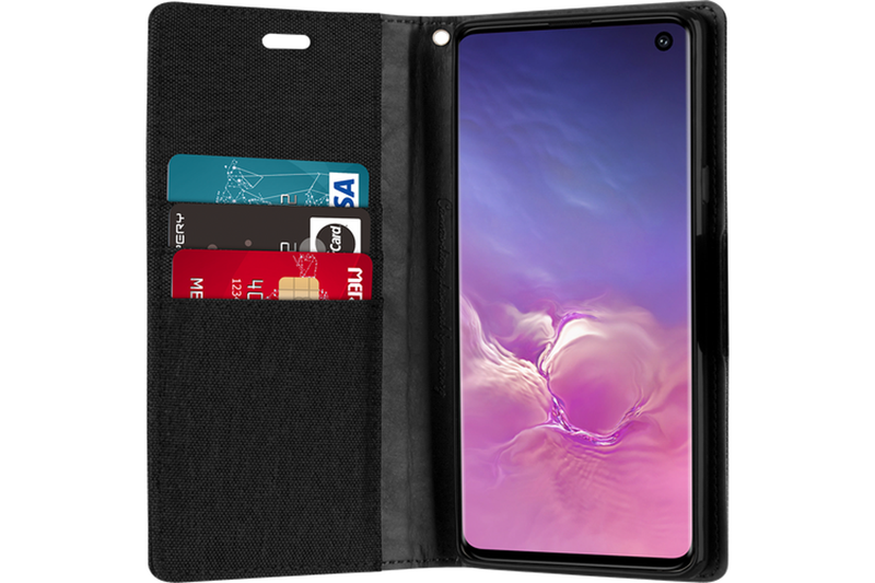 Goospery Canvas Diary Black/Black for iPhone 12 Pro Max