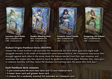 Radiant Origins Pantheon Deck Set | Grand Archive TCG