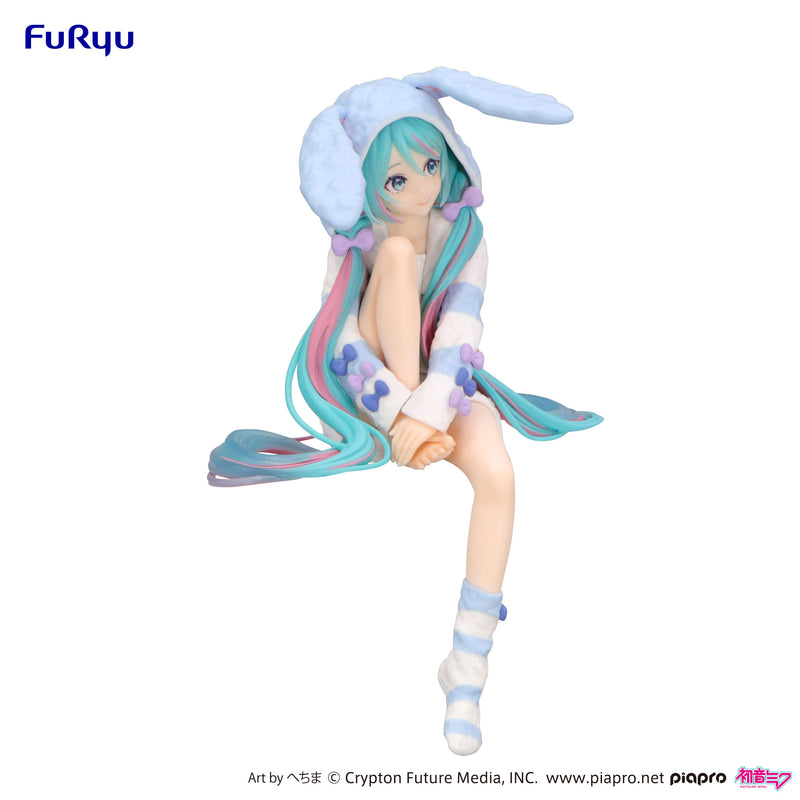 Hatsune Miku Rabbit Ear Hood Pajama Blue Color Ver. | Noodle Stopper Figure