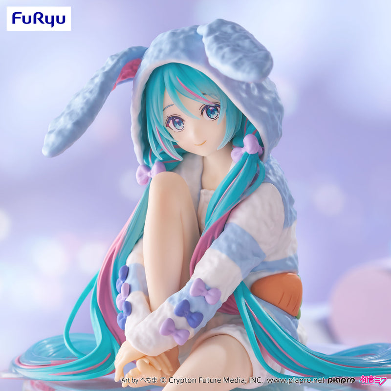 Hatsune Miku Rabbit Ear Hood Pajama Blue Color Ver. | Noodle Stopper Figure