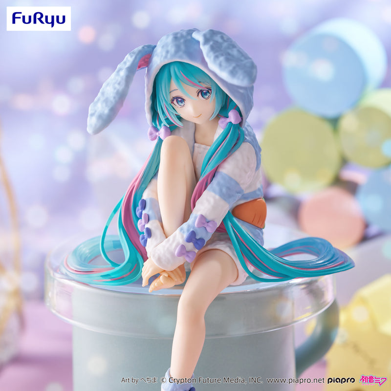 Hatsune Miku Rabbit Ear Hood Pajama Blue Color Ver. | Noodle Stopper Figure