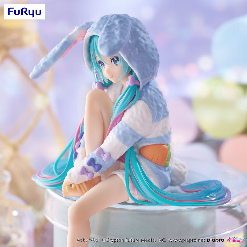 Hatsune Miku Rabbit Ear Hood Pajama Blue Color Ver. | Noodle Stopper Figure