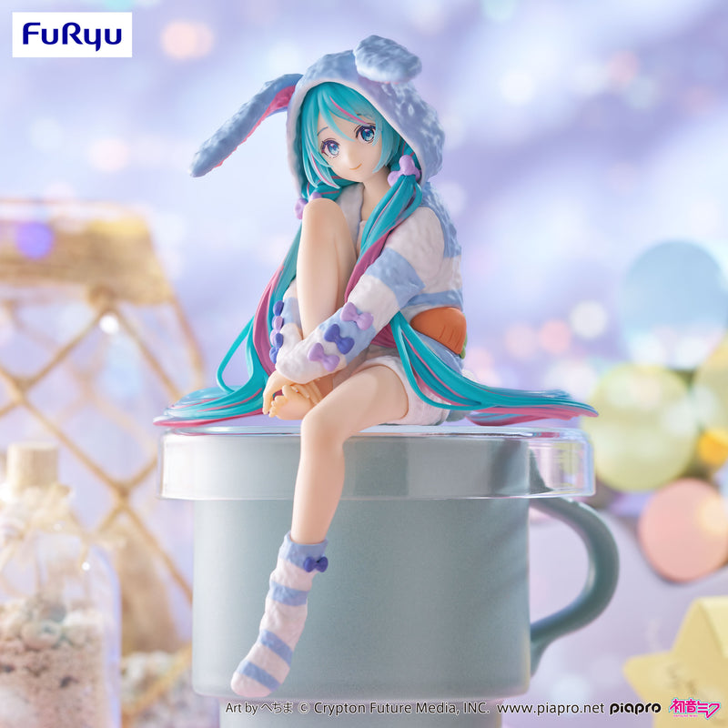 Hatsune Miku Rabbit Ear Hood Pajama Blue Color Ver. | Noodle Stopper Figure