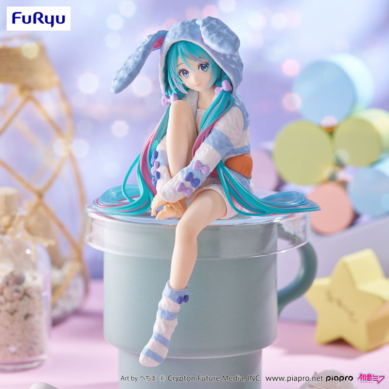 Hatsune Miku Rabbit Ear Hood Pajama Blue Color Ver. | Noodle Stopper Figure