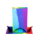 Fold Up Dice Tower (Watercolor Rainbow)