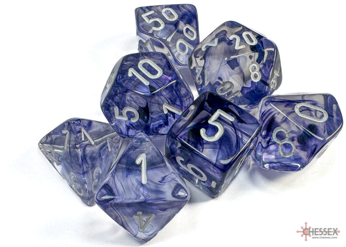 Nebula Black/white Polyhedral 7-Dice Set | Chessex